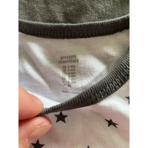 Amazon brand Unisex Baby Star Print Short Sleeve Bodysuit 6-9 Months Multicolor - Picture 2 of 2